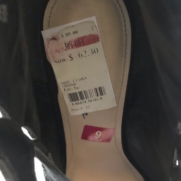 Marc Fisher Black Suede Corset Lace Up Bottie Open Toe  Heel Shoes - Picture 3 of 8